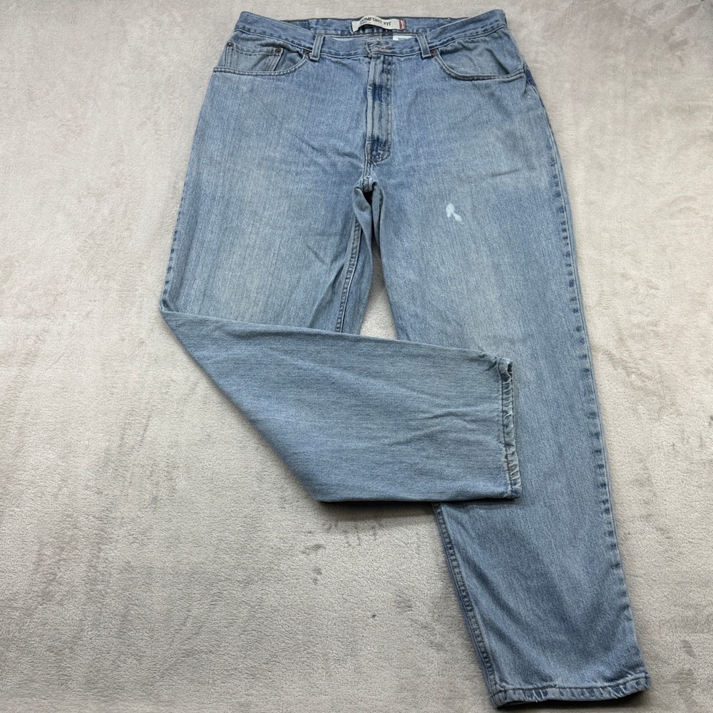 Levi's 560 Comfort Fit Jeans Mens 38x34 Light Wash Blue Tapered Leg Denim